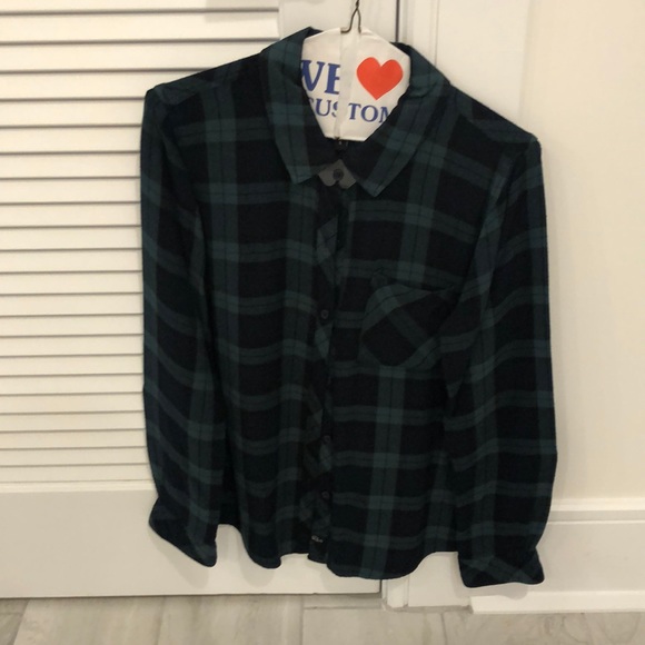 Rails Tops - Rails Hunter Green and Navy Plaid Shirt! Rails Tops - Rails Hunter Green and Navy Plaid Shirt!